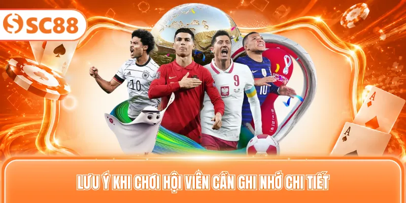 Lưu ý khi chơi hội viên cần ghi nhớ chi tiết