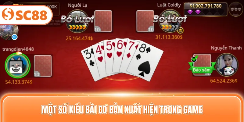 Một số kiểu bài cơ bản xuất hiện trong game
